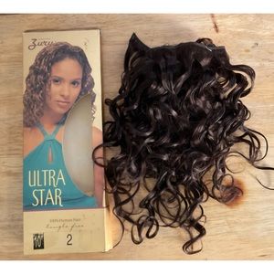 ZURY Ultra Star #2 Brown Curly Wave 100% Human Hair 10” Tangle Free New